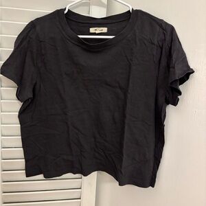 Madewell Boxy Washed Black Tee